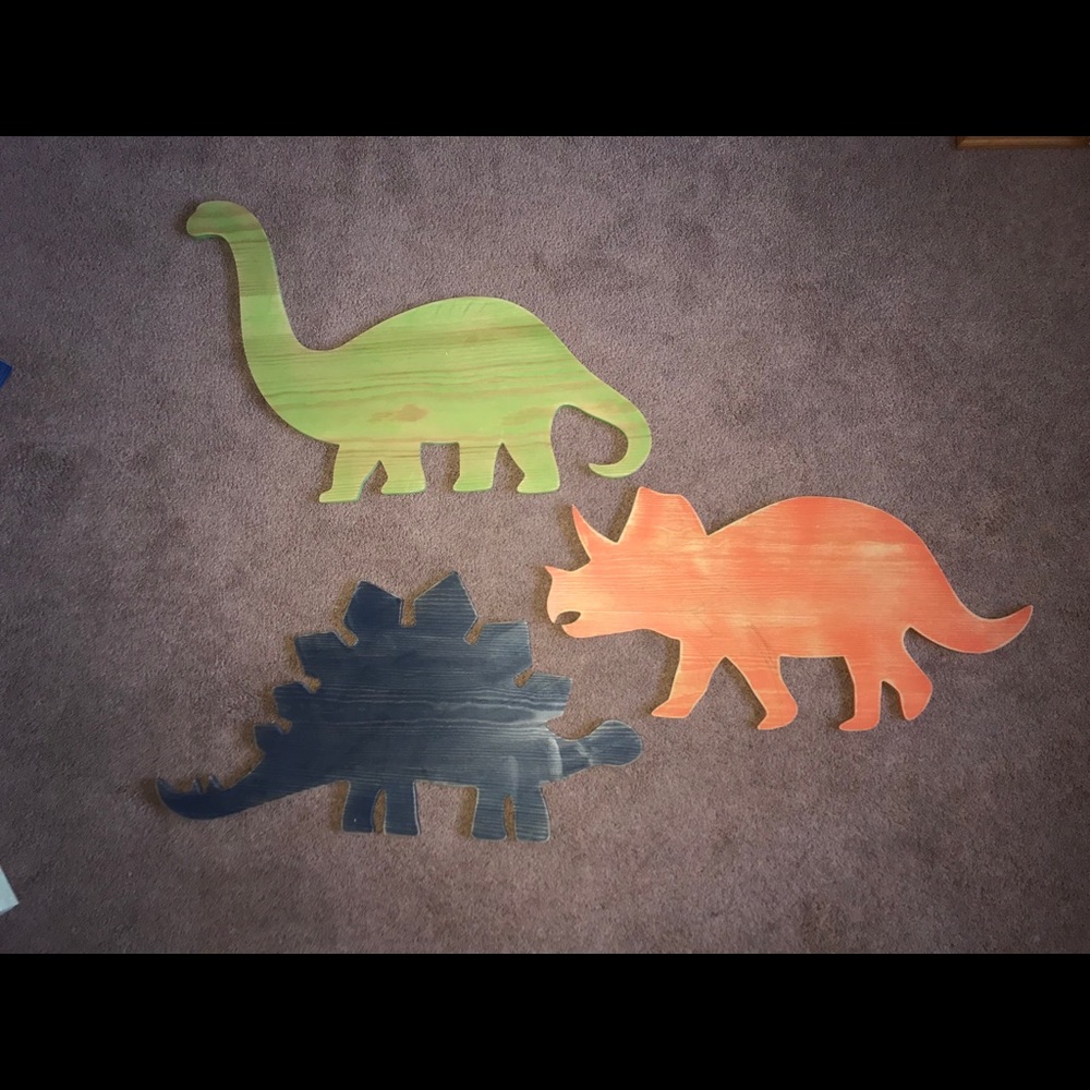 Wooden Dinosaur Wall Art